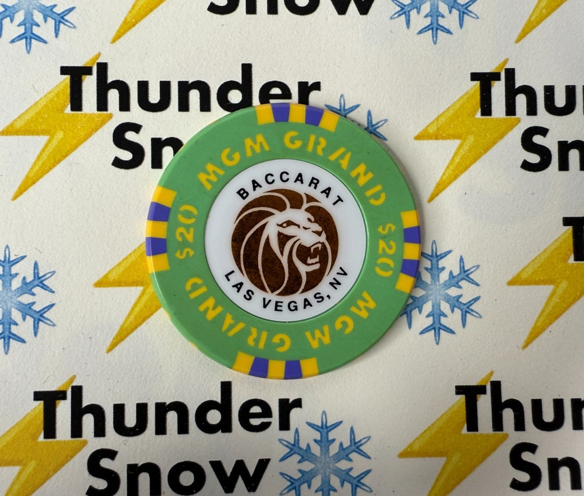 33 MGM社正規品 カジノチップ 61枚 1000$ H26年 ゴールドチップ