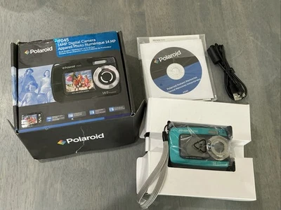 Polaroid IF045B 14.1 MP Dual Screen Waterproof Digital Camera Blue New - Image 1 of 4