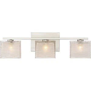 Westcap 3-Light Bathroom Vanity Light in Brushed Nickel - Picture 1 of 4