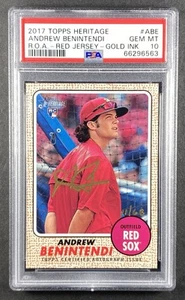 ANDREW BENINTENDI 2017 Topps Heritage Real One Auto RC Gold Ink #/68 PSA 10 Rare - Picture 1 of 2