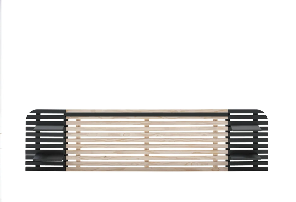 Cabecero Dama para cama matrimonio acabado cera blanca/negro fondo: 23.4 cm  Anc - Imagen 1 de 1