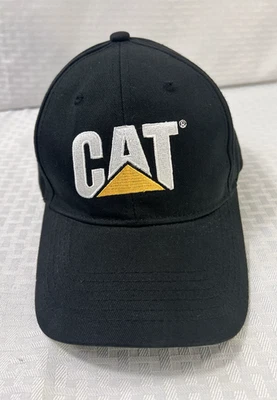 CAT Caterpillar Hat NWT Black 100% Cotton Adjustable with metal buckle - Image 1 of 4