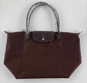 LONGCHAMP Le Pliage Green L Tote bag Mocha - Recycled canvas Dark brown. - Picture 1 of 10