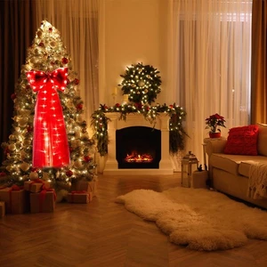 LED Weihnachten extra große Schleife Dekoration für Home Top Dekoration. Weihnachten M8Y4 - Bild 1 von 12
