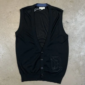 Vintage Diesel Sweater Vest Mesh Back Embroidered "D" Logo Size Small Archival - Picture 1 of 10