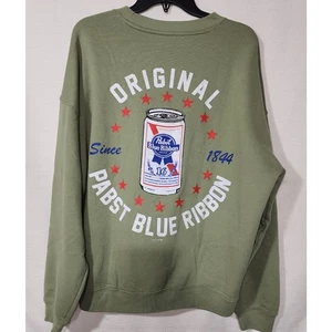 Pabst Blue Ribbon Beer Herren Medium Green Sweatshirt - Bild 1 von 6