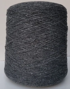3ply Soft Donegal Tweed Knitting Wool Large Cone  Grey - 820g             0111-B - Picture 1 of 5