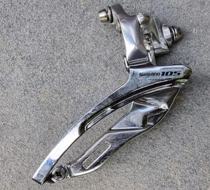 Shimano 105 5500 FD-5504 9 Speed TRIPLE braze-on Front Derailleur - Picture 1 of 4