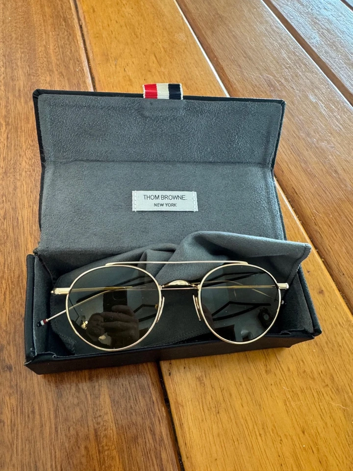 Thom Browne Sunglasses New York Green Lens Gold Frame - Image 1 of 4