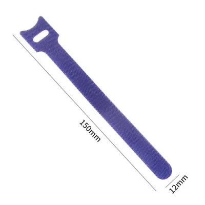 Hook & Loop Cable Ties Straps Double Sided Reusable One Wrap Fastener Wire Tidy - Image 1 of 4