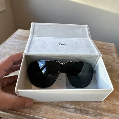 Christian Dior Diorhypnotic sunglasses black 00395 shaded  crystal detailing - Image 1 of 4