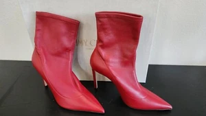 Jimmy Choo Stretch Nappa 4" Stiletto Boot Brin 100 Size 38 - Picture 1 of 19