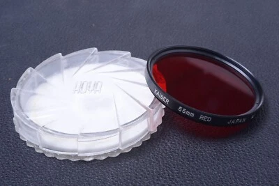 ✅ KAISER RED 55MM FILTER GENUINE LENS OR CAMERA SCREW IN W/ KEEPER 39-3 - Image 1 of 2