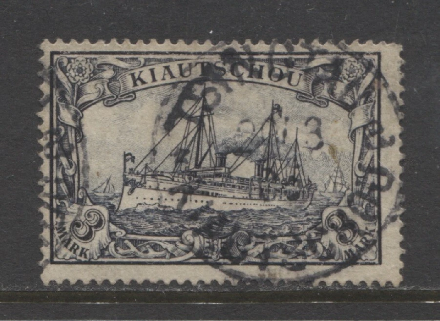 Germany colonies 1901 KIAUTSCHOU 3 Mark Yacht issue used TSINGTAU, $ 282.00 - Image 1 of 1