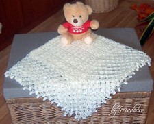 Babydecke Wagendecke Dekodecke Taufdecke Kuscheldecke gehäkelt Unikat