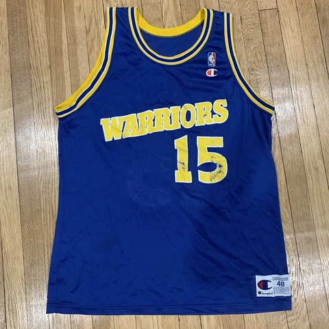 Vintage 90s champion golden state warriors Latrell Sprewell #15 jersey mens 48 Cover
