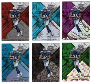2016 Elite DERRICK HENRY #172 Rc Rainbow Lot Purple/Red/Teal/Green/Black/Base - Picture 1 of 8