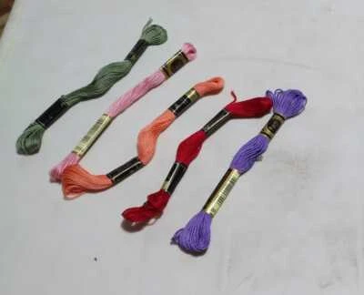 Embroidery thread  cross stitch pillow baby frock designt tabel cloth cushion - Image 1 of 4