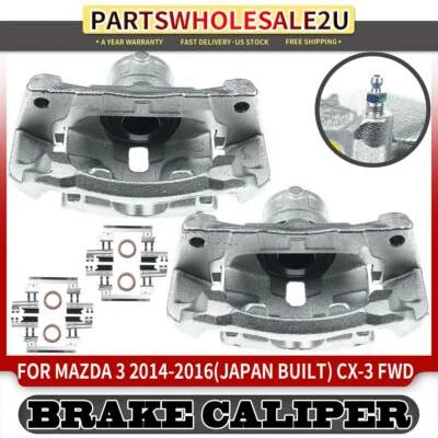 Pinzas de freno delanteras izquierda y derecha con soporte para Mazda 3 Sport 14-16 CX-3 16-18 Foto 1 de 4