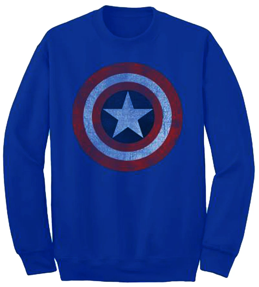 Marvel Captain America Star Shield Crew Fleece - Officially Licensed Superhero T - Image 1 of 1