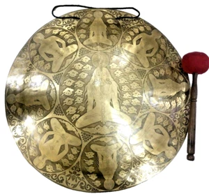 Tibetan Gong Temple Handmade Gong Sound Therapy Energy Healing Chakra 50 cm - Picture 1 of 7