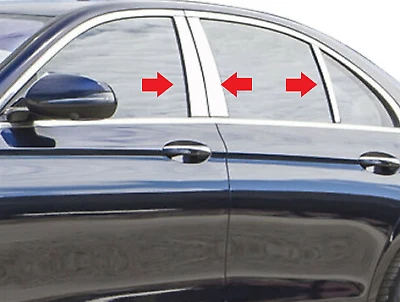 Mercedes Benz Clase E 2017-2023 sedán E200 E300 E400 6 piezas moldura de poste de pilar Foto 1 de 1