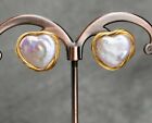 Women Heart Shape Real Pearl Gold Color 925L Mother's Day Valentine's Gift Her