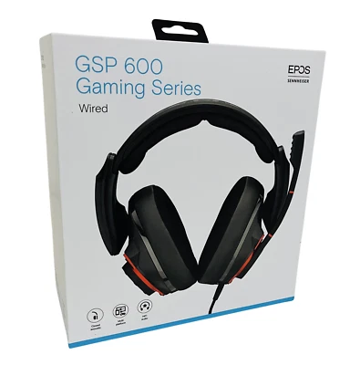EPOS Sennheiser GSP 600 Gaming Headset Kopfhörer Flip to Mute Mikrofon Schwarz - Bild 1 von 2