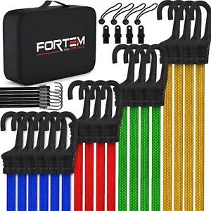 Bungee Cord Assortment, 32pk Bungee Cords Multi Pack, Includes 10", 18", 24",... - Picture 1 of 6
