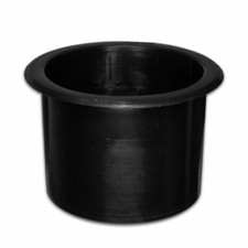 1 Black Plastic Cup Holders Boat Rv Car Truck Inserts Universal Size Drop in
