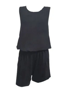 TEREZ Girl's Black Crisscross Back Romper #1211546 XL NWT - Picture 1 of 2