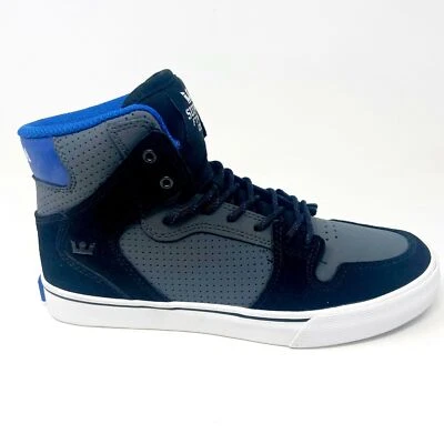 Supra Vaider Carbón Negro/Blanco Niños Cuero Niños Zapatillas de Patín Zapatos S11227K Foto 1 de 4