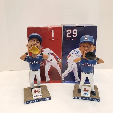Texas Rangers Adrian Beltre Elvis Andrus Best Friends Bobblehead 2018 Set Of 2 Cover