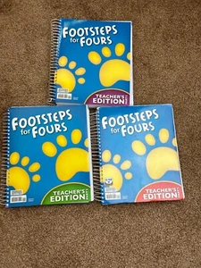 BJU Press Footsteps for Fours Teacher's Edition PART 1, 2 & 3 Second Edition - Picture 1 of 3
