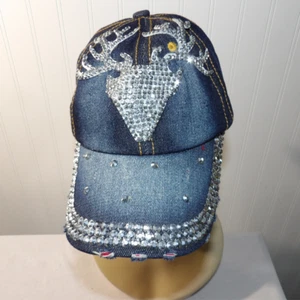 Bling Deer Head Women Baseball Cap Rhinestone - Picture 1 of 5
