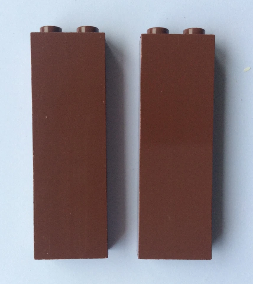 LEGO 2454 Reddish Brown Lot de 2 Brique Brick 1x2x5 Marron - Photo 1/1