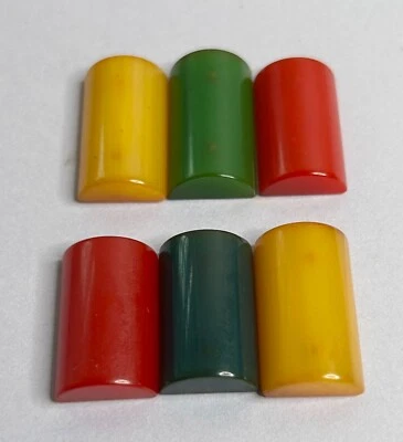 6 Vintage Bakelite Flat Backs - Tested - Image 1 of 4