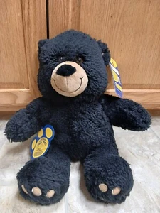 Nuovo orso di peluche Build a Bear Black Midnight Teddy II con pass zampa a vita - Foto 1 di 13