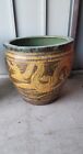 Lg Vintage Chinese Dragon Egg Pot Jardiniere Planter 18" Textured Dragon Pot