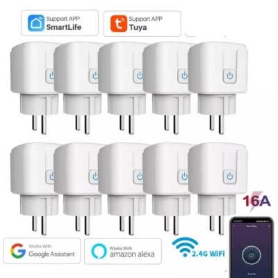 Smart Life Steckdose 16A WIFI WLAN Home Socket Fernbedienung Timer Alexa Google - Bild 1 von 4