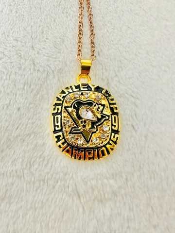 1991 Pittsburgh Penguins  Stanley Cup 18k GP Championship Pendant, 🇺🇸 SHIP Cover