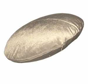 mo85n Pale Gold Brown Plain Shimmer Velvet Style Round Shape Cushion Cover Size - Picture 1 of 6