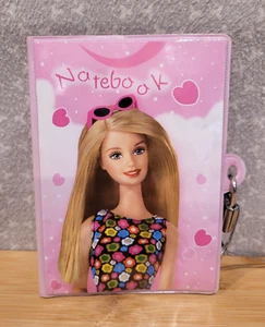 1997 Vintage Barbie Pink Hearts Diary Mini Notebook Journal w/ Lock & Keys - Picture 1 of 7