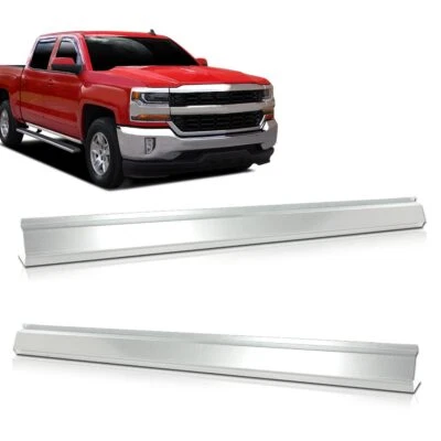 Rocker Panel Fit For 14-18 Chevy Silverado GMC Sierra 62.99" Crew Cab Left+Right Foto 1 de 4