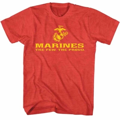 Camiseta roja para hombre con logotipo de los marines de Estados Unidos The Few The Proud soldados de élite militares - Imagen 1 de 2