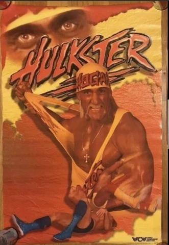 Hulk Hogan WCW 1995 Hulkster Wrestling Poster Officially Licensed Sealed 23x35 Cover