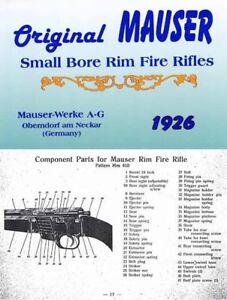 Mauser 1926 Original Small Bore Rim Fire Rifles Catalog