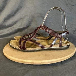 NAOT Dorith Slingback Sandal Women's 10/41 Burgandy Leather Strappy Shoes - Picture 1 of 10