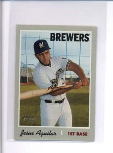 JESUS AGUILAR 2019 TOPPS HERITAGE #476 MINI PARALLEL #001/100 AY3197 - Picture 1 of 1