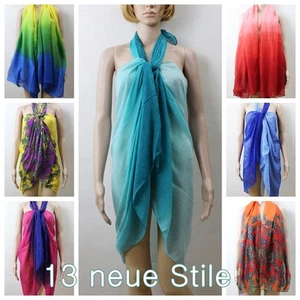 Ombre pareo sciarpa spiaggia telo mare Crincle gonna fasciatoio Lungi Sarong foulard - Foto 1 di 28